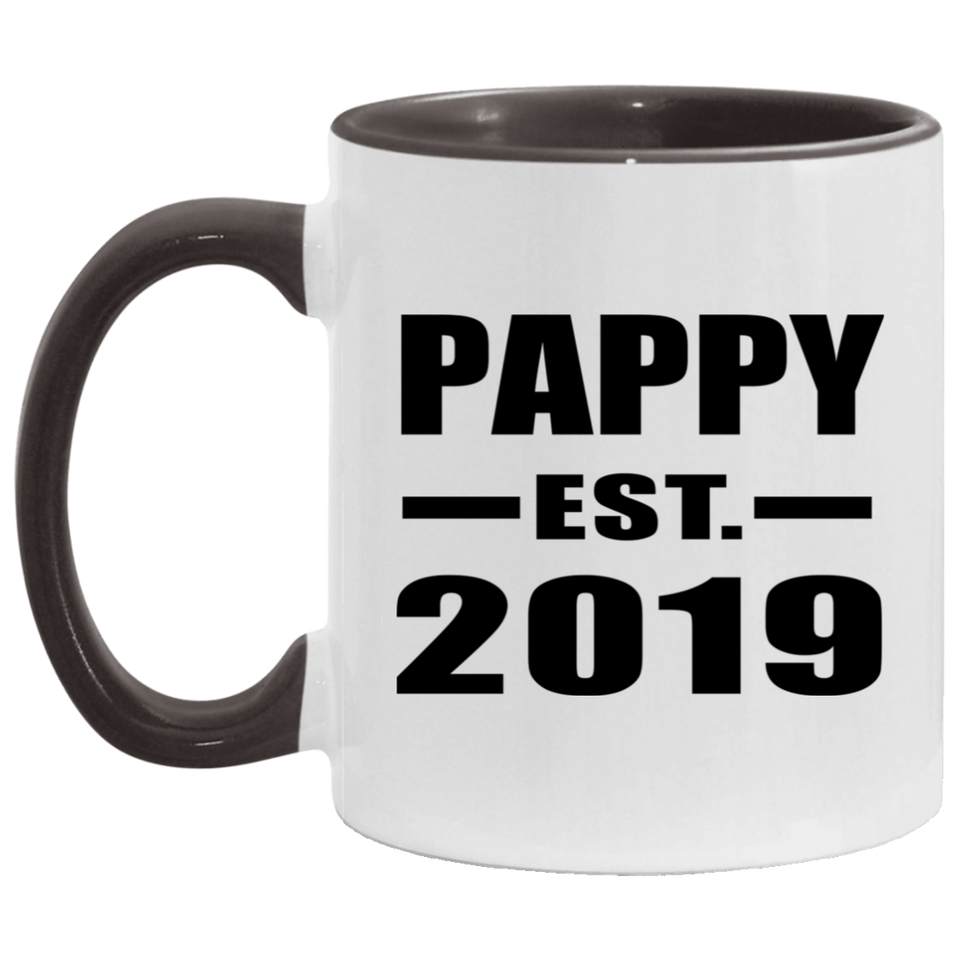 Pappy Established EST. 2019 - 11oz Accent Mug Black