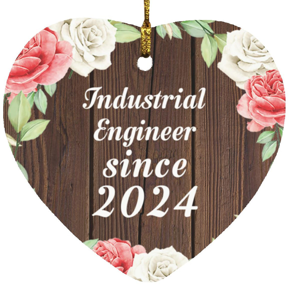 Industrial Engineer Since 2024 - Heart Ornament A