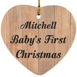 Mitchell Baby's First Christmas - Heart Ornament C