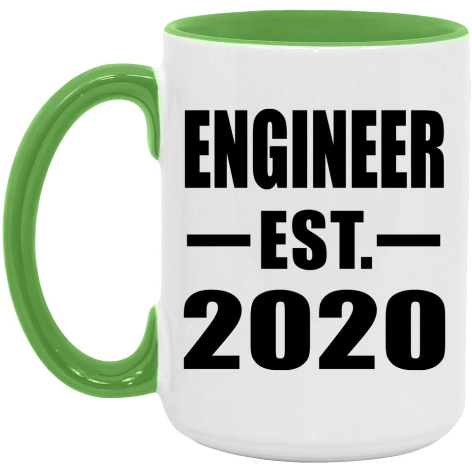 Engineer Established EST. 2020 - 15oz Accent Mug Green