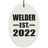 Welder Established EST. 2022 - Oval Ornament