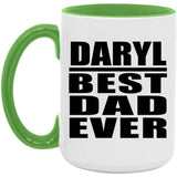 Daryl Best Dad Ever - 15oz Accent Mug Green