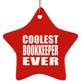 Coolest Bookkeeper Ever - Star Ornament