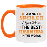 I Am Not Spoiled I Just Have The Best Grandpa In The World - 11oz Accent Mug Orange
