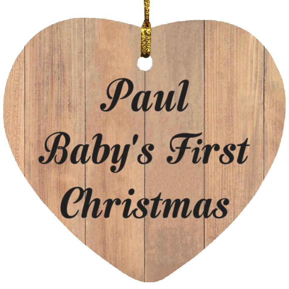 Paul Baby's First Christmas - Heart Ornament C