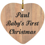 Paul Baby's First Christmas - Heart Ornament C