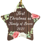 First Christmas As Family Of Seven 2021 - Star Ornament A