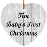 Tim Baby's First Christmas - Heart Ornament F