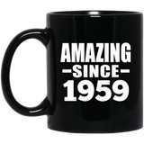 65th Birthday Amazing Since 1959 - 11 Oz Coffee Mug Black