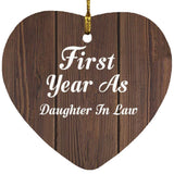 First Year As Daughter In Law - Heart Ornament D