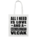 All I Need Is Love And A Czechoslovakian Vlcak - Tote Bag White