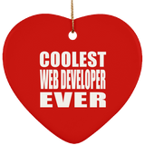 Coolest Web Developer Ever - Heart Ornament