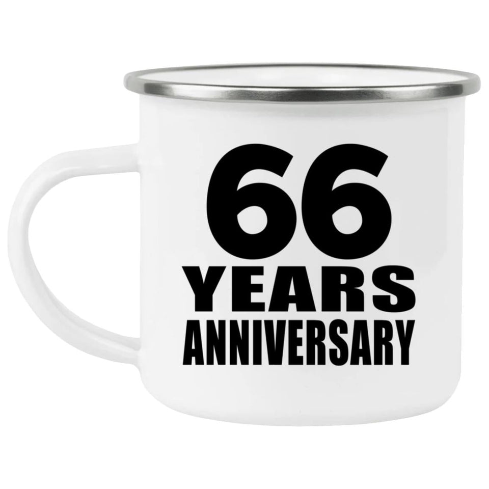 66th Anniversary 66 Years - 12oz Camping Mug