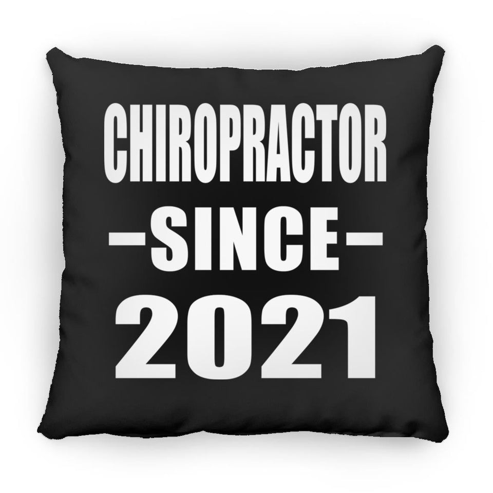 Chiropractor Since 2021 - Throw Pillow Black