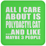 All I Care About Is Polydactyl Cat - Drink Coaster