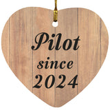 Pilot Since 2024 - Heart Ornament C