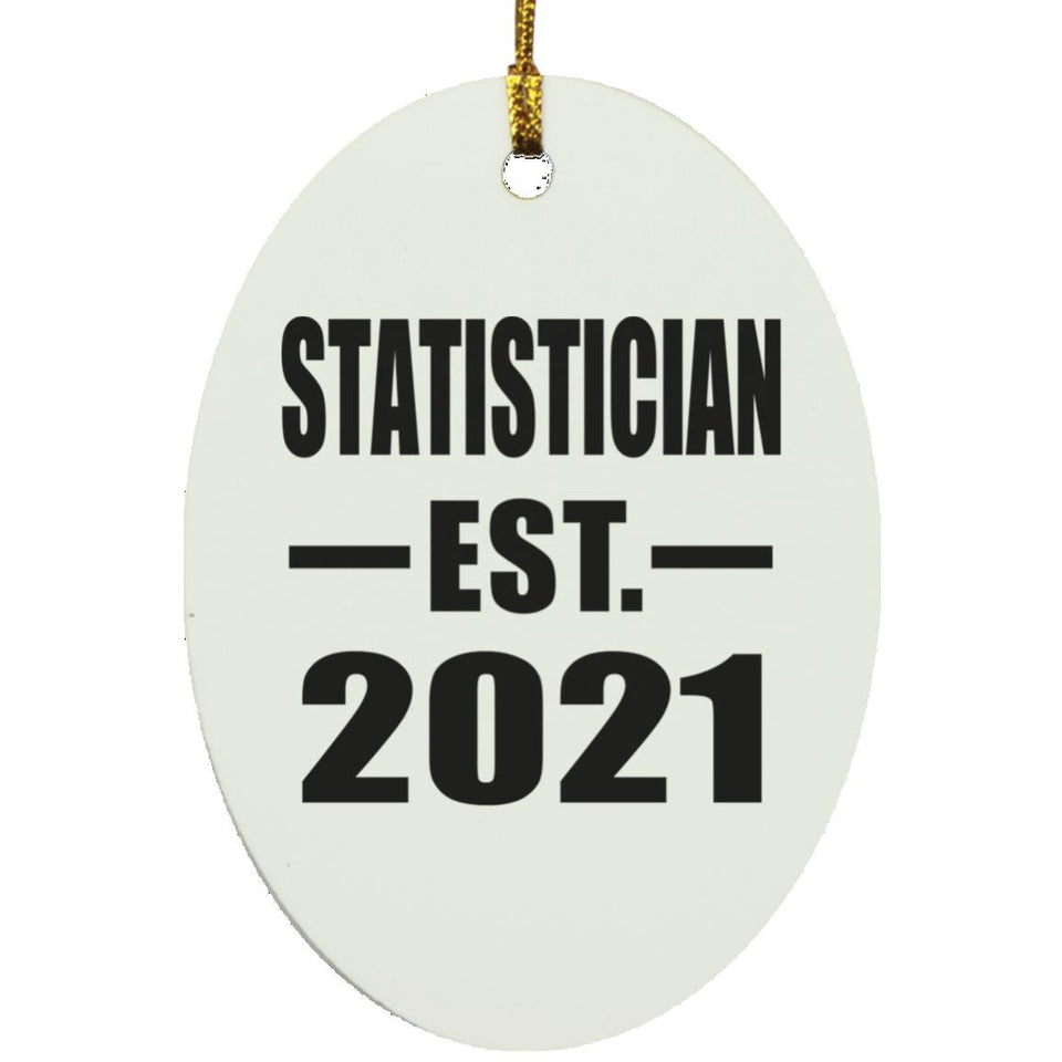 Statistician Established EST. 2021 - Oval Ornament