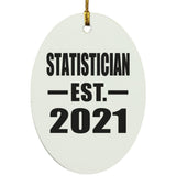 Statistician Established EST. 2021 - Oval Ornament