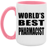 World's Best Pharmacist - 15oz Accent Mug Pink