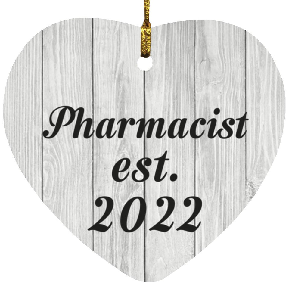 Pharmacist Established Est. 2022 - Heart Ornament F