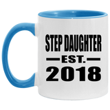 Step Daughter Established EST. 2018 - 11oz Accent Mug Blue