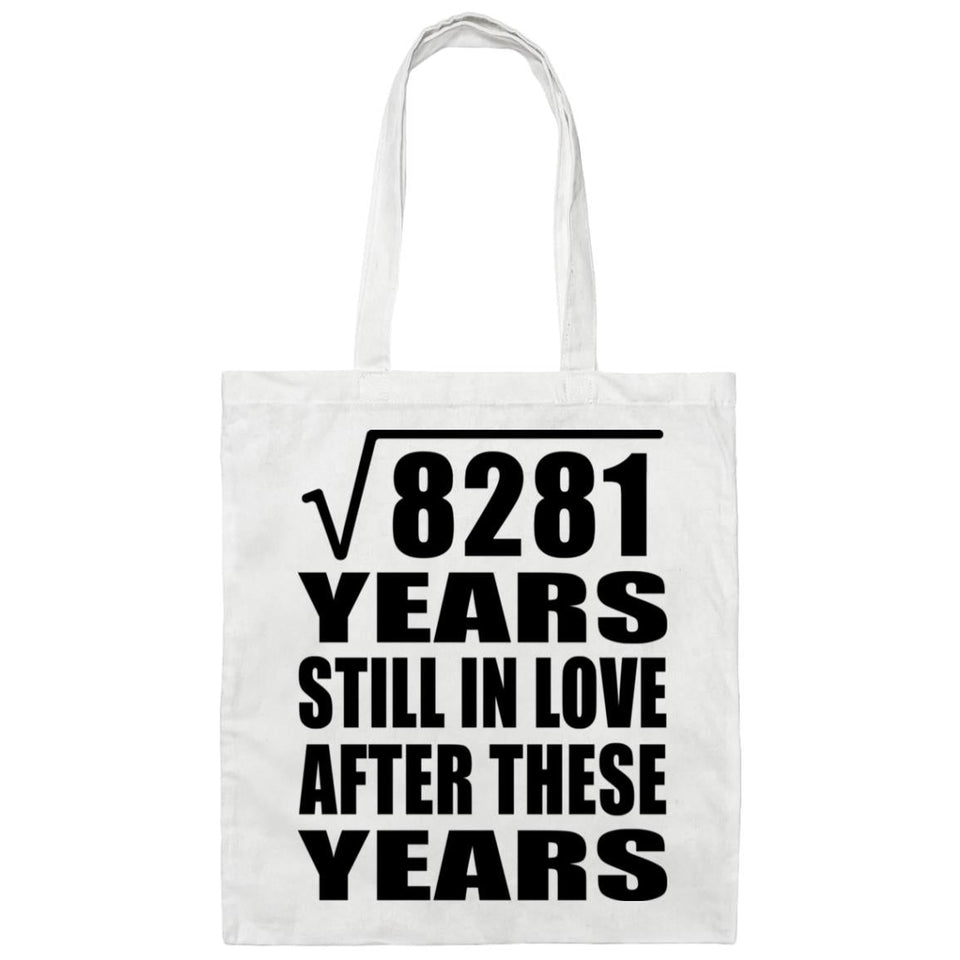 91st Anniversary Square Root of 8281 Years Still In Love - Tote Bag White