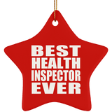 Best Health Inspector Ever - Star Ornament