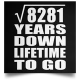 91st Anniversary Square Root of 8281 Years Lifetime To Go - Poster Square