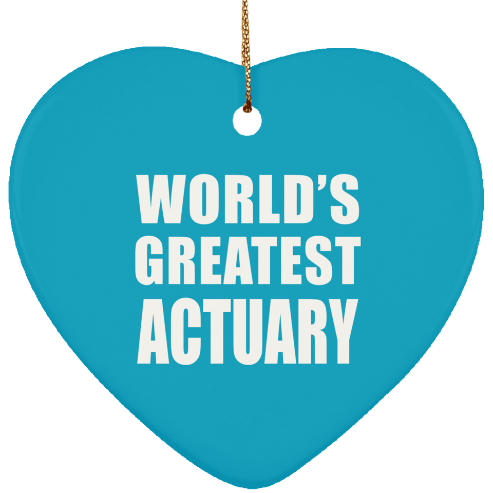World's Greatest Actuary - Heart Ornament