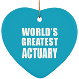 World's Greatest Actuary - Heart Ornament