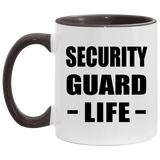 Security Guard Life - 11oz Accent Mug Black