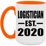 Logistician Established EST. 2020 - 15oz Accent Mug Orange