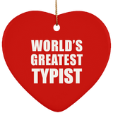 World's Greatest Typist - Heart Ornament