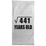 21st Birthday Square Root of 441 Years Old - Hand Towel