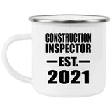 Construction Inspector Established EST. 2021 - 12oz Camping Mug