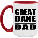 Great Dane Dad - 15oz Accent Mug Red