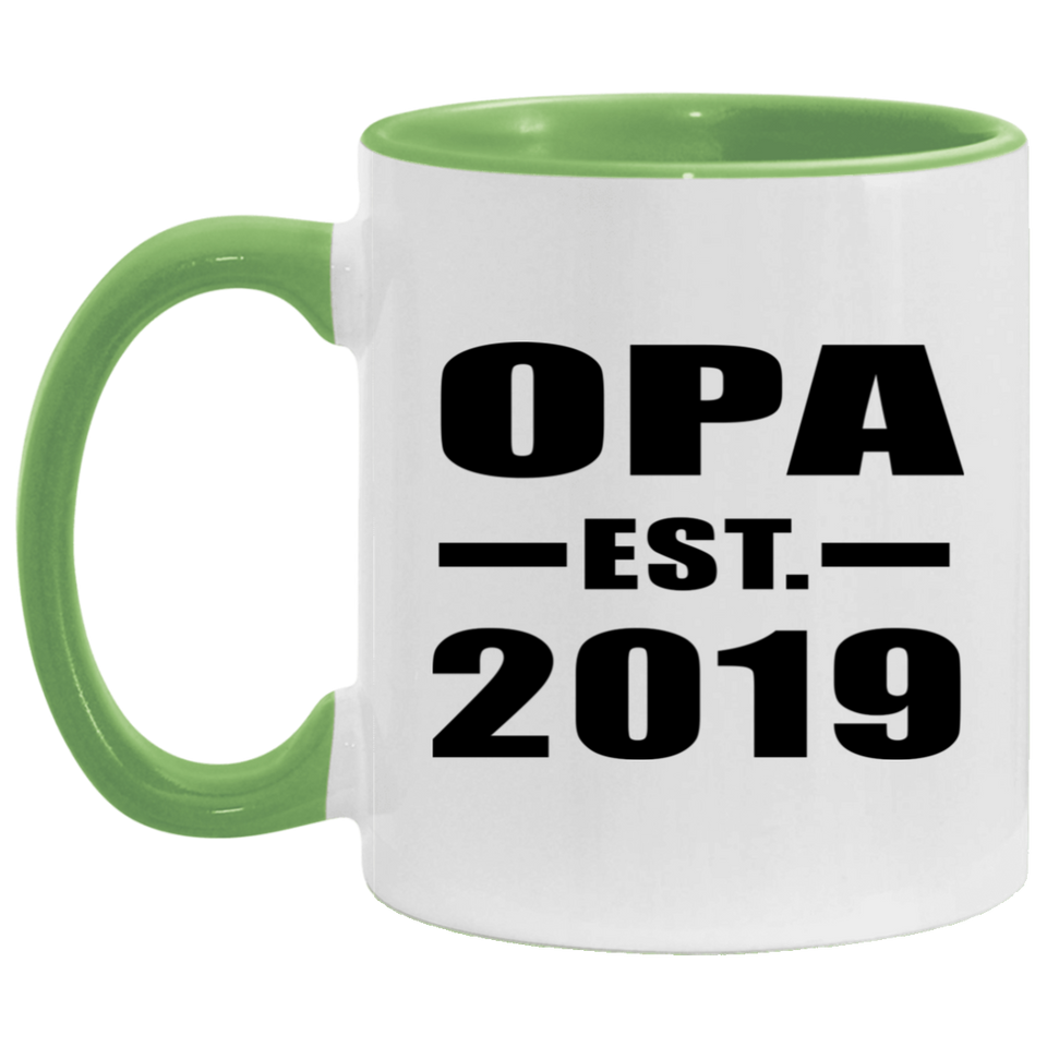 Opa Established EST. 2019 - 11oz Accent Mug Green
