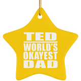 Ted World's Okayest Dad - Star Ornament