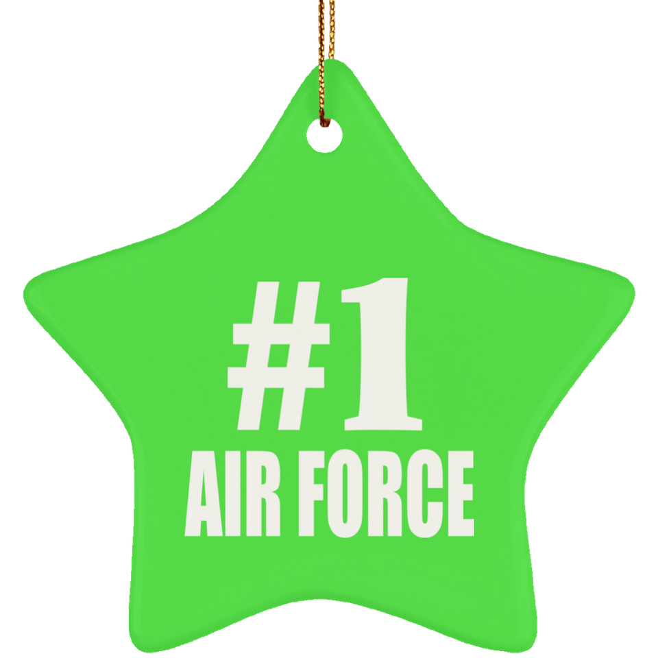 Number One #1 Air Force - Star Ornament