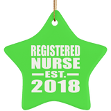Registered Nurse Established EST. 2018 - Star Ornament