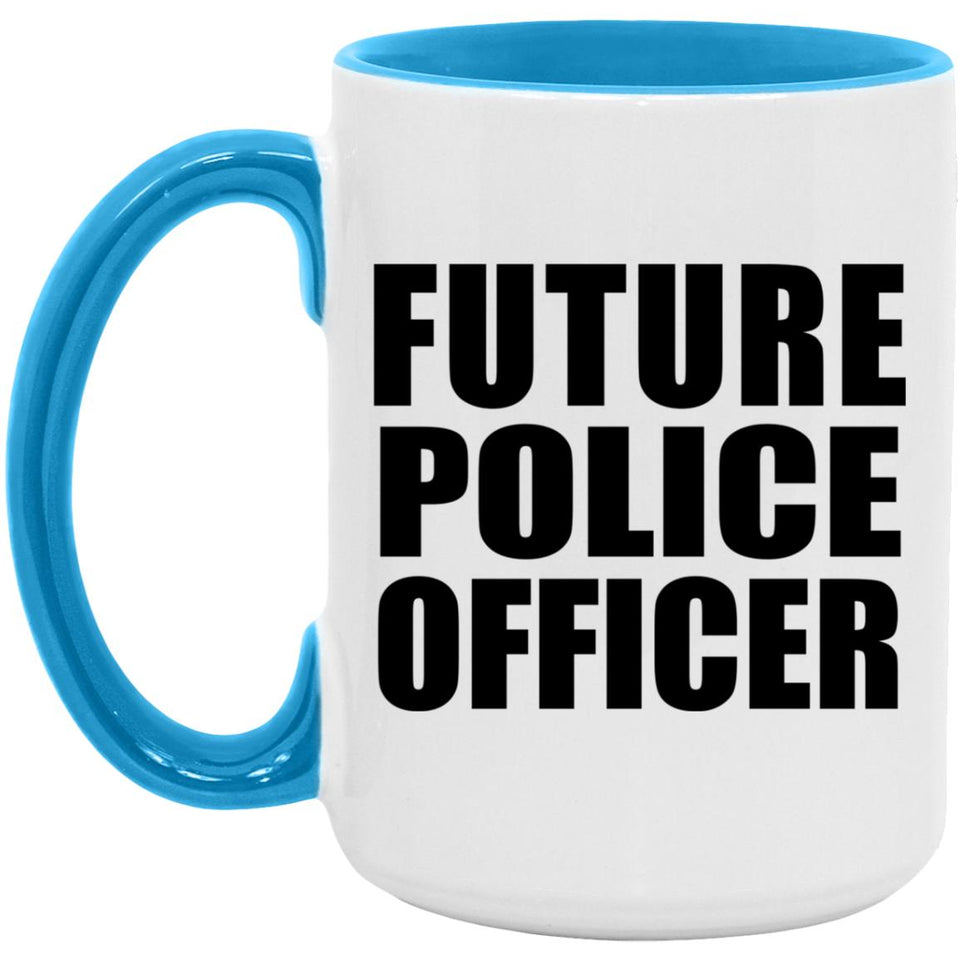 Future Police Officer - 15oz Accent Mug Blue