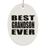 Best Grandson Ever - Oval Ornament