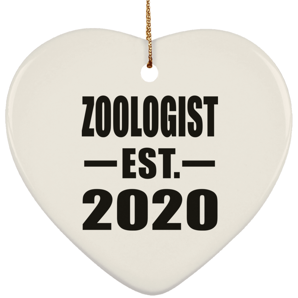 Zoologist Established EST. 2020 - Heart Ornament