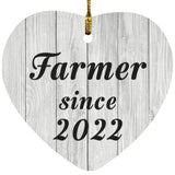 Farmer Since 2022 - Heart Ornament F