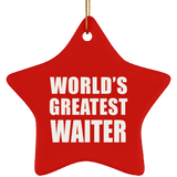 World's Greatest Waiter - Star Ornament