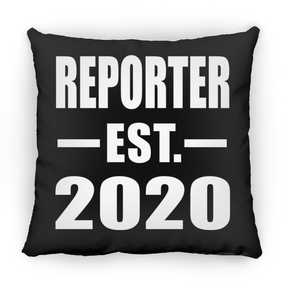 Reporter Established EST. 2020 - Throw Pillow Black