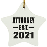 Attorney Established EST. 2021 - Star Ornament