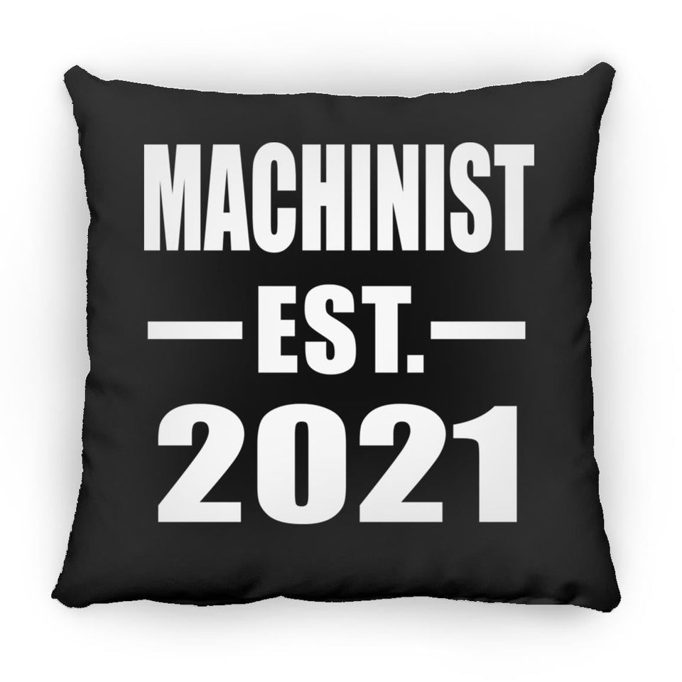 Machinist Established EST. 2021 - Throw Pillow Black