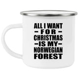 All I Want For Christmas Is My Norwegian Forest - 12oz Camping Mug
