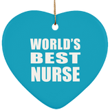 World's Best Nurse - Heart Ornament